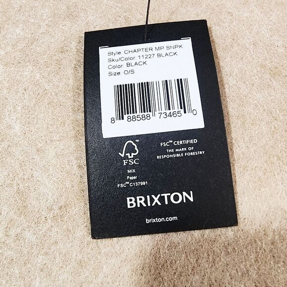 Brixton Chapter MP Corduroy Snapback Black Hat #U - Picture 4 of 4